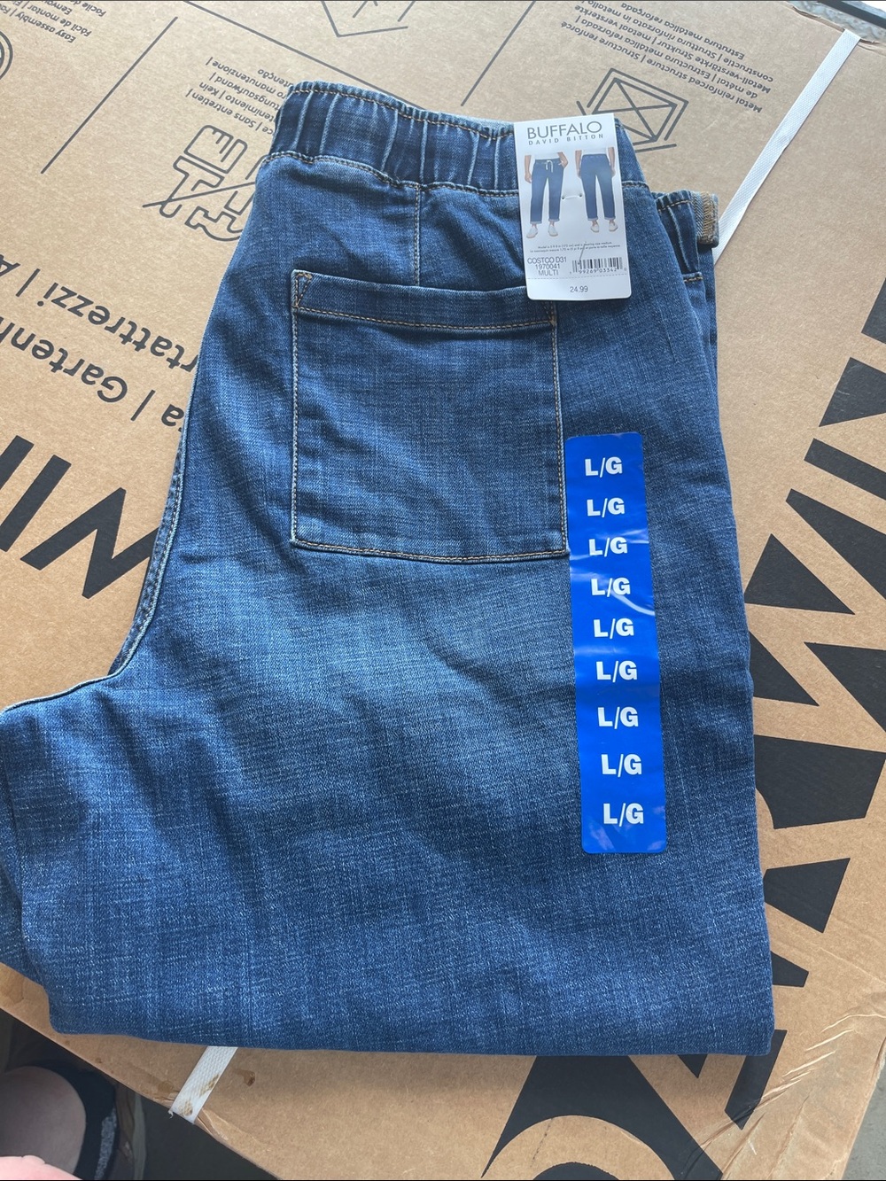 Buffalo David Bitton Men's Dark Blue Relaxed Jeans Joggers